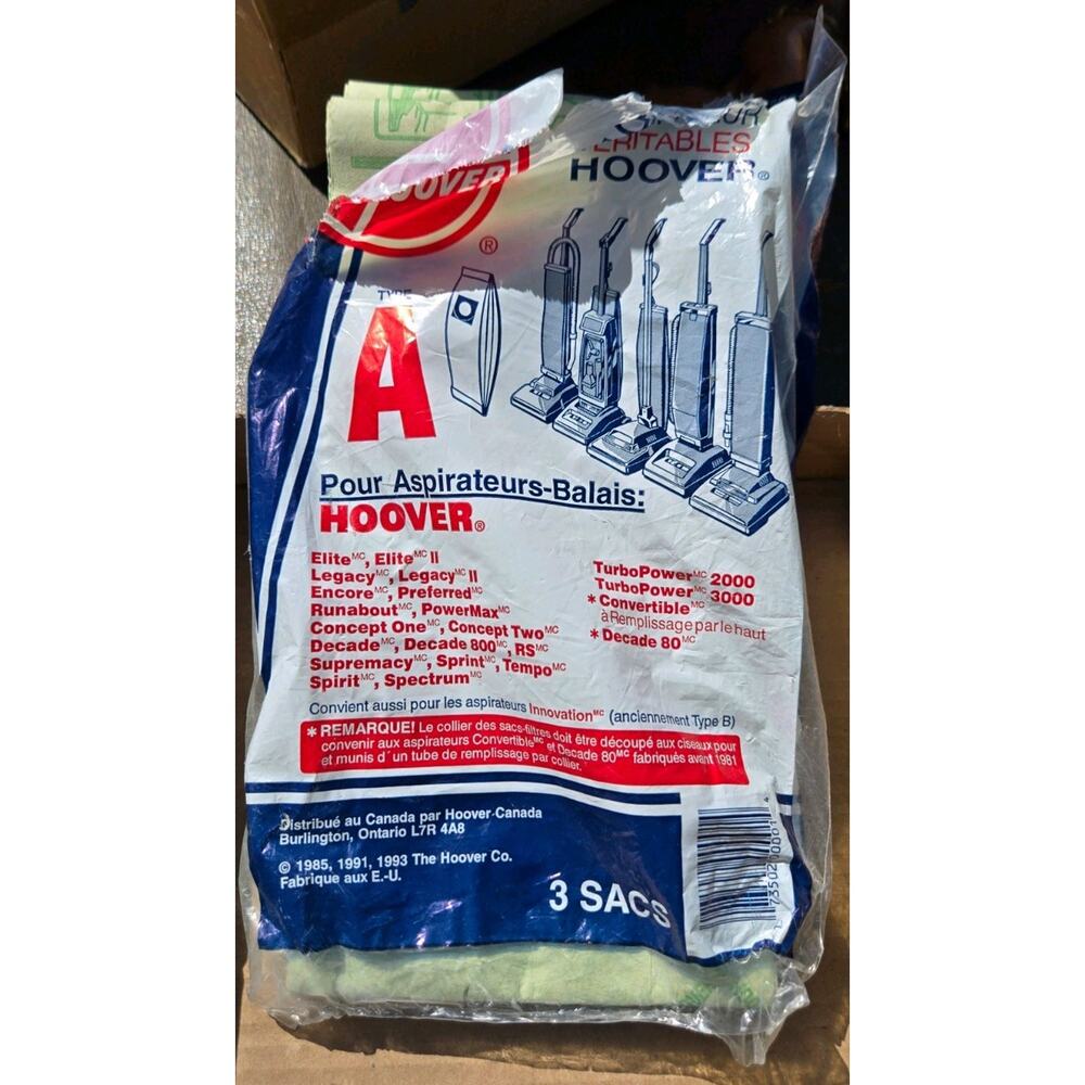Pack of 2 Genuine Hoover Type A Upright Vacuum Cleaner Bags